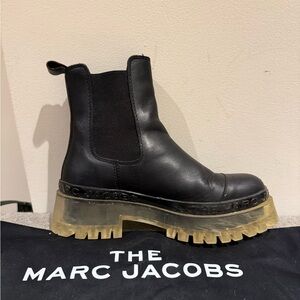 Marc Jacobs Black Ankle Boots with Translucent Sole